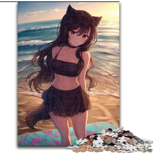 Puzzle für Erwachsene, 1000 Teile, Anime-Mädchen, anspruchsvolles Spiel und Familienspiel mit vollständig ineinandergreifenden, zufällig geformten Teilen (Größe 50x75cm) von MrChunlong