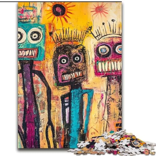 Puzzle für Erwachsene, 1000 Teile, Basquiat-Stil, Spielzeug, Lernspiele, Stressabbau, Eltern-Kind-Interaktion (Größe 26x38cm) von MrChunlong