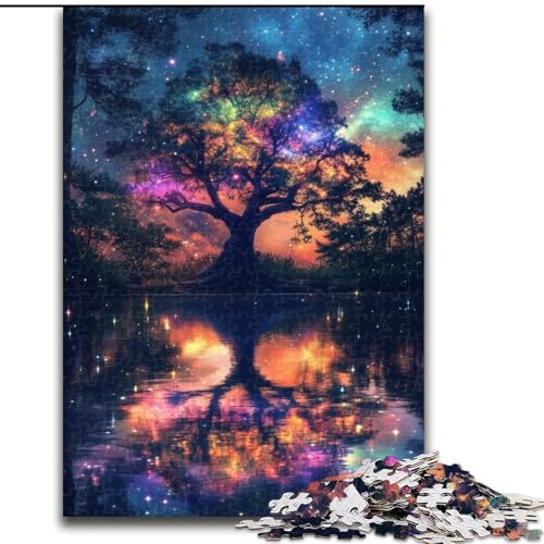 Puzzle für Erwachsene, 1000 Teile, Baum des Lebens, anspruchsvolles Spiel und Familienspiel mit vollständig ineinandergreifenden, zufällig geformten Teilen (Größe 50x75cm) von MrChunlong