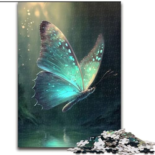 Puzzle für Erwachsene, 1000 Teile, Blaue Schmetterlinge, aus Pappe, Geburtstage, Weihnachten, Halloween, Erntedankfest, Ostern, 1000 Teile(26x38cm) von MrChunlong