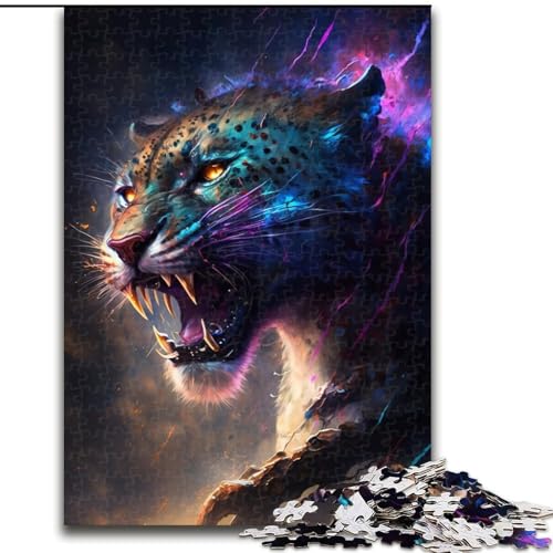 Puzzle für Erwachsene, 1000 Teile, Blitz-Leoparden-Puzzle aus Pappe, Geburtstage, Feiertage, Weltraum-Party-Dekorationen, 1000 Teile(26x38cm) von MrChunlong