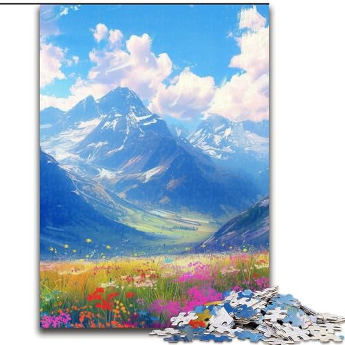 Puzzle für Erwachsene, 1000 Teile, Bunte Berge, aus Holz, Kinder ab 14 Jahren, 50x75cm, anspruchsvolles Denkspiel – entspannendes Spielzeug für Teenager Puzzle für Erwachsene, 1000 Teile, Bunte Berge, aus Holz, Kinder ab 14 Jahren, 50x75cm, anspruchsvolles Denkspiel – entspannendes Spielzeug für Teenager von MrChunlong