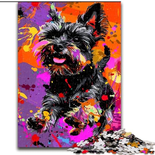 Puzzle für Erwachsene, 1000 Teile, Bunte Hunde, aus Holz, Kinder ab 14 Jahren, 50x75cm, anspruchsvolles Denkspiel – entspannendes Spielzeug für Teenager von MrChunlong