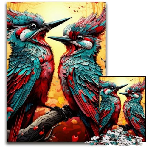 Puzzle für Erwachsene, 1000 Teile, Bunte Specht-Puzzles für Erwachsene, hochschwieriges Denkspiel für Jugendliche, 50x75cm/19,68x29,52 Zoll Puzzle für Erwachsene, 1000 Teile, Bunte Specht-Puzzles für Erwachsene, hochschwieriges Denkspiel für Jugendliche, 50x75cm/19,68x29,52 Zoll von MrChunlong