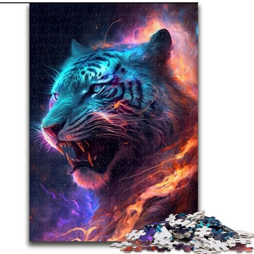 Puzzle für Erwachsene, 1000 Teile, Bunter Blitztiger, aus Holz, hochschwieriges Denkspiel für Teenager, 50x75cm, für interaktives Familienspiel Puzzle für Erwachsene, 1000 Teile, Bunter Blitztiger, aus Holz, hochschwieriges Denkspiel für Teenager, 50x75cm, für interaktives Familienspiel von MrChunlong