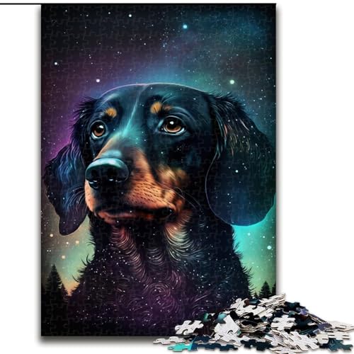 Puzzle für Erwachsene, 1000 Teile, Dackel, aus Holz, Kinder ab 14 Jahren, 50x75cm, anspruchsvolles Denkspiel – entspannendes Spielzeug für Teenager von MrChunlong
