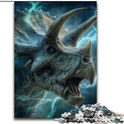 Puzzle für Erwachsene, 1000 Teile, Dinosaurier, anspruchsvolles Spiel und Familienspiel mit vollständig ineinandergreifenden, zufällig geformten Teilen (Größe 50x75cm) von MrChunlong