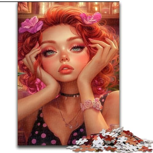 Puzzle für Erwachsene, 1000 Teile, Fantasie-Blumenmädchen, Lernspielzeug, einzigartige Geburtstags- und Geschenkideen für Kinder ab 14 Jahren (Größe 26x38cm) von MrChunlong