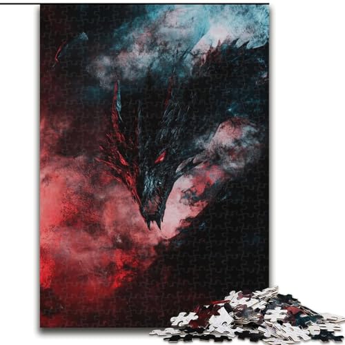 Puzzle für Erwachsene, 1000 Teile, Fantasy-Drache, anspruchsvolles Spiel und Familienspiel mit vollständig ineinandergreifenden, zufällig geformten Teilen (Größe 26x38cm) von MrChunlong