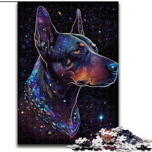 Puzzle für Erwachsene, 1000 Teile, Farbiger Dobermann aus Holz, perfekte DIY-Kunstdekoration oder Geburtstagsgeschenk, 50x75cm, Spaß für die ganze Familie, Basteln, perfekt für Geburtstage, Feiertage Puzzle für Erwachsene, 1000 Teile, Farbiger Dobermann aus Holz, perfekte DIY-Kunstdekoration oder Geburtstagsgeschenk, 50x75cm, Spaß für die ganze Familie, Basteln, perfekt für Geburtstage, Feiertage von MrChunlong