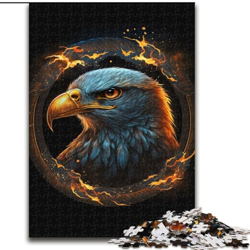 Puzzle für Erwachsene, 1000 Teile, Feueradlerkopf, aus Pappe, perfekt für Halloween, Weihnachten, Geburtstagsgeschenk, 1000 Teile(26x38cm) von MrChunlong