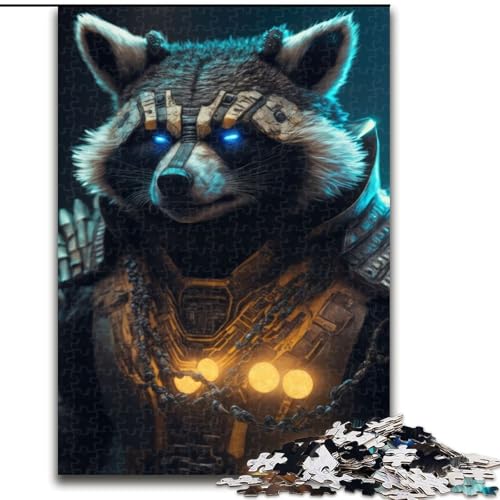 Puzzle für Erwachsene, 1000 Teile, Future Raccoon, Puzzle aus Holz, für Teenager und Familienspaß – DIY-Denkspiel, Geschenk, 1000 Teile(50x75cm) von MrChunlong