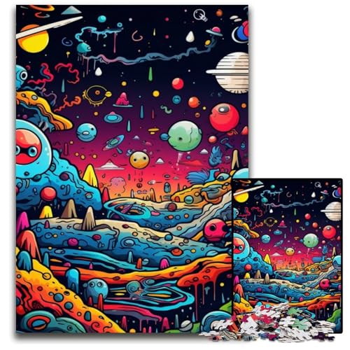 Puzzle für Erwachsene, 1000 Teile, Galaxie-Planeten-Puzzle für Erwachsene, schwieriges Denkspiel für Jugendliche, 50x75cm/19,68x29,52 Zoll Puzzle für Erwachsene, 1000 Teile, Galaxie-Planeten-Puzzle für Erwachsene, schwieriges Denkspiel für Jugendliche, 50x75cm/19,68x29,52 Zoll von MrChunlong