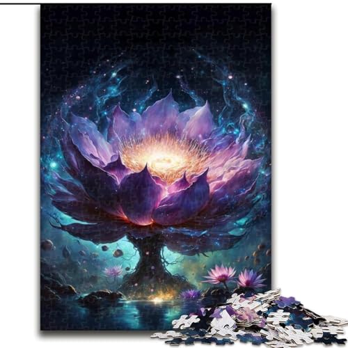 Puzzle für Erwachsene, 1000 Teile, Galaxy Fantasy Lotus, aus Pappe, perfekt für Halloween, Weihnachten, Geburtstagsgeschenk, 1000 Teile(26x38cm) von MrChunlong