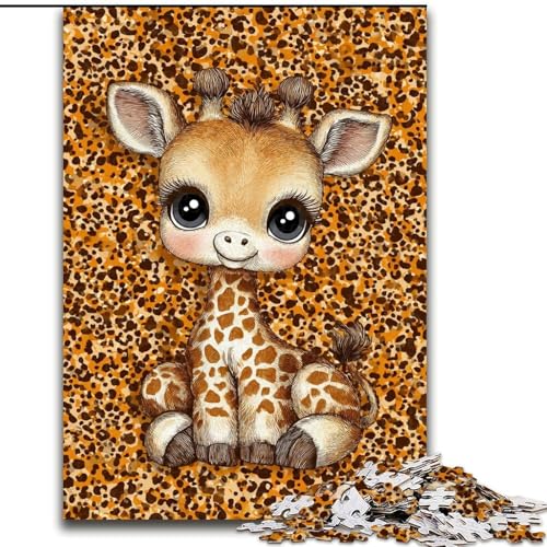 Puzzle für Erwachsene, 1000 Teile, Giraffe, hilft dem Gehirn, süchtig machendes Spielzeug zu trainieren, um Geduld zu fördern und das Gedächtnis zu verbessern (Größe 26x38cm) von MrChunlong