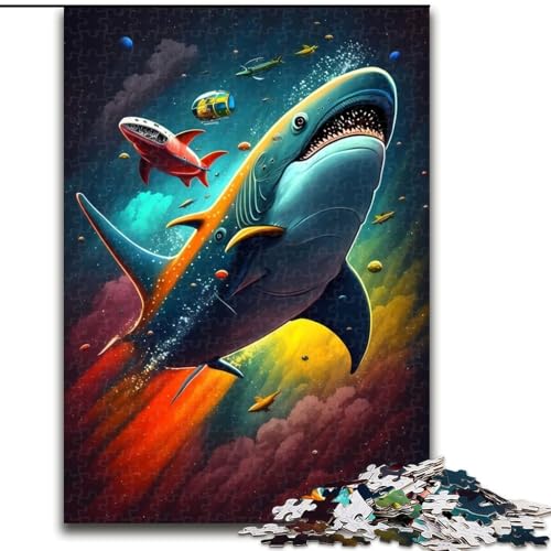 Puzzle für Erwachsene, 1000 Teile, Hai-Zauberei, aus Pappe, perfekt für Halloween, Weihnachten, Geburtstagsgeschenk, 1000 Teile(26x38cm) von MrChunlong