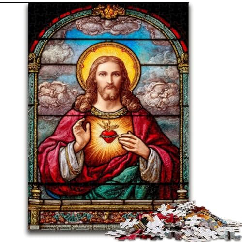 Puzzle für Erwachsene, 1000 Teile, Jesus-Kunst, Spiele, Spielzeug, Geschenk, einzigartige Geburtstags- und Geschenkideen für Kinder ab 14 Jahren (Größe 50x75cm) von MrChunlong