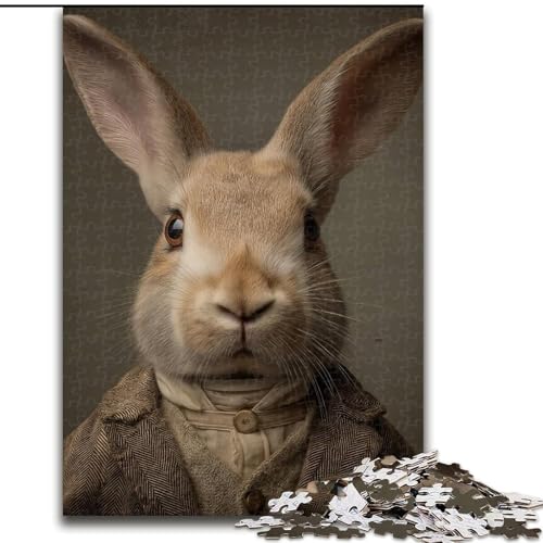 Puzzle für Erwachsene, 1000 Teile, Kaninchen, hilft dem Gehirn, süchtig machendes Spielzeug zu trainieren, um Geduld zu fördern und das Gedächtnis zu verbessern (Größe 26x38cm) von MrChunlong