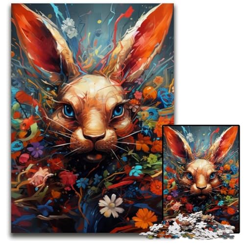 Puzzle für Erwachsene, 1000 Teile, Kaninchen-Puzzle für Erwachsene, schwieriges Denkspiel für Jugendliche, 50x75cm/19,68x29,52 Zoll Puzzle für Erwachsene, 1000 Teile, Kaninchen-Puzzle für Erwachsene, schwieriges Denkspiel für Jugendliche, 50x75cm/19,68x29,52 Zoll von MrChunlong