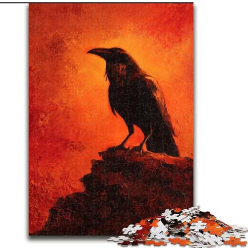 Puzzle für Erwachsene, 1000 Teile, Krähe, Familienunterhaltungsspielzeug, ganze Familie, ab 14 Jahren (Größe 26x38cm) von MrChunlong