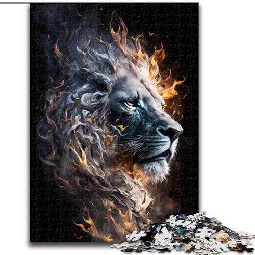 Puzzle für Erwachsene, 1000 Teile, Kunst, Bunte Löwen, Puzzle aus Holz, für Teenager und Familienspaß – DIY-Denkspiel, Geschenk, 1000 Teile(50x75cm) von MrChunlong