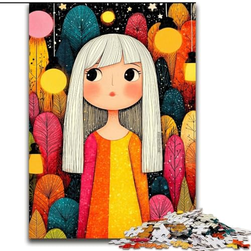 Puzzle für Erwachsene, 1000 Teile, Kunst-Mädchen, Lernspielzeug, einzigartige Geburtstags- und Geschenkideen für Kinder ab 14 Jahren (Größe 26x38cm) von MrChunlong