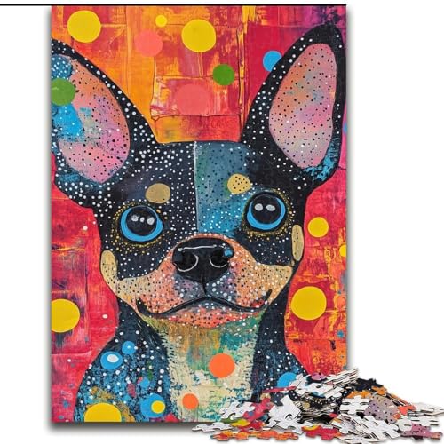 Puzzle für Erwachsene, 1000 Teile, Kunsthund, hilft dem Gehirn, süchtig machendes Spielzeug zu trainieren, um Geduld zu fördern und das Gedächtnis zu verbessern (Größe 26x38cm) von MrChunlong