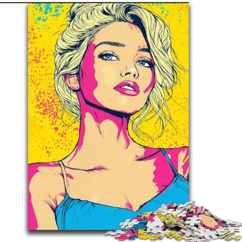 Puzzle für Erwachsene, 1000 Teile, Kunstmädchen, Spielzeug, Lernspiele, Stressabbau, Eltern-Kind-Interaktion (Größe 50x75cm) von MrChunlong