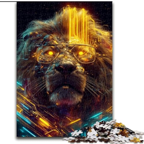 Puzzle für Erwachsene, 1000 Teile, Löwe, hilft dem Gehirn, süchtig machendes Spielzeug zu trainieren, um Geduld zu fördern und das Gedächtnis zu verbessern (Größe 26x38cm) von MrChunlong
