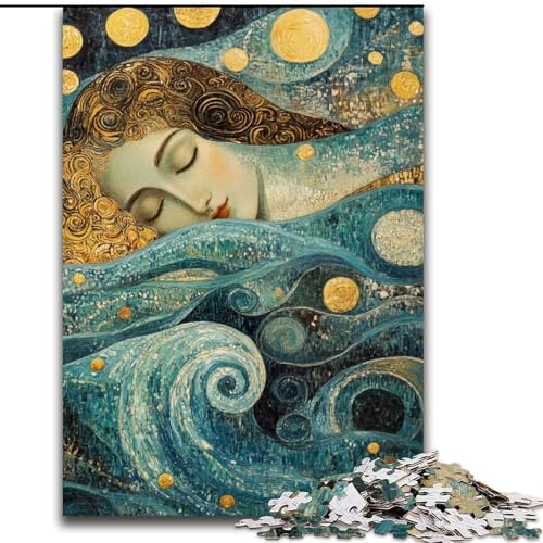 Puzzle für Erwachsene, 1000 Teile, Meereswellen, anspruchsvolles Spiel und Familienspiel mit vollständig ineinandergreifenden, zufällig geformten Teilen (Größe 50x75cm) von MrChunlong