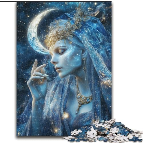 Puzzle für Erwachsene, 1000 Teile, Mondgöttin, anspruchsvolles Spiel und Familienspiel mit vollständig ineinandergreifenden, zufällig geformten Teilen (Größe 26x38cm) von MrChunlong