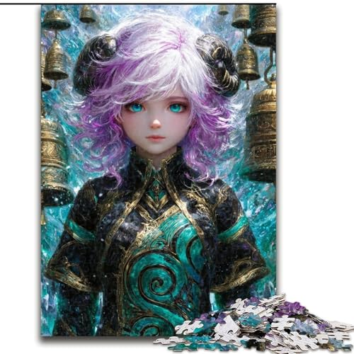 Puzzle für Erwachsene, 1000 Teile, Mysteriöses Elfenmädchen, Lernspielzeug, einzigartige Geburtstags- und Geschenkideen für Kinder ab 14 Jahren (Größe 26x38cm) von MrChunlong