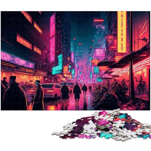 Puzzle für Erwachsene, 1000 Teile, Nachtstadt-Puzzle für Erwachsene, hochschwieriges Denkspiel für Jugendliche, 26x38cm/10,23x14,96 Zoll Puzzle für Erwachsene, 1000 Teile, Nachtstadt-Puzzle für Erwachsene, hochschwieriges Denkspiel für Jugendliche, 26x38cm/10,23x14,96 Zoll von MrChunlong