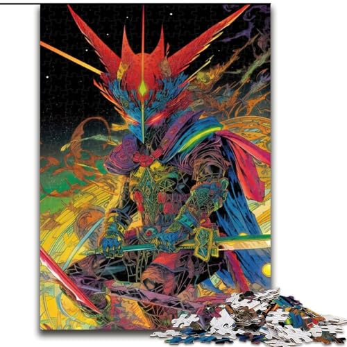 Puzzle für Erwachsene, 1000 Teile, Ninja-Samurai-Puzzle aus Holz, interaktives Familienspiel, Heimdekoration zum Selbermachen, anspruchsvolles Denksport-Geschenk, 1000 Teile(50x75cm) von MrChunlong