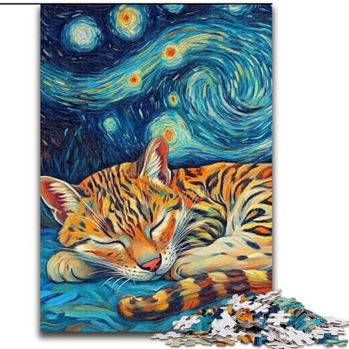 Puzzle für Erwachsene, 1000 Teile, Ozelot-Nachthimmel, aus Holz, perfekte DIY-Kunstdekoration oder Geburtstagsgeschenk, 50x75cm, Spaß für die ganze Familie, Basteln, perfekt für Geburtstage, Feiertage Puzzle für Erwachsene, 1000 Teile, Ozelot-Nachthimmel, aus Holz, perfekte DIY-Kunstdekoration oder Geburtstagsgeschenk, 50x75cm, Spaß für die ganze Familie, Basteln, perfekt für Geburtstage, Feiertage von MrChunlong