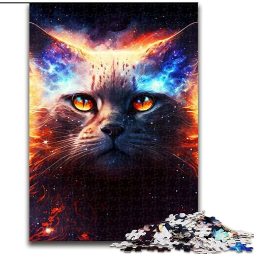 Puzzle für Erwachsene, 1000 Teile, Paint Fire Cat Face, aus Holz, lustiges Geschenk und Aktivität für zu Hause, 50x75cm, Geburtstagsparty für Männer und Frauen Puzzle für Erwachsene, 1000 Teile, Paint Fire Cat Face, aus Holz, lustiges Geschenk und Aktivität für zu Hause, 50x75cm, Geburtstagsparty für Männer und Frauen von MrChunlong