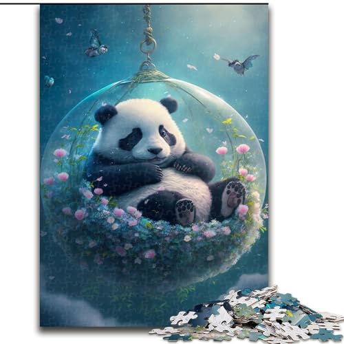 Puzzle für Erwachsene, 1000 Teile, Panda-Mittagsschlaf-Puzzle aus Pappe, Geburtstage, Weihnachten, Halloween, Erntedankfest, Ostern, 1000 Teile(26x38cm) von MrChunlong