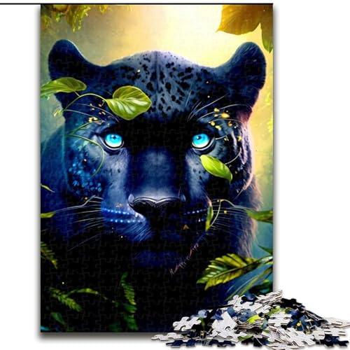Puzzle für Erwachsene, 1000 Teile, Panther, aus Holz, Kinder ab 14 Jahren, 50x75cm, anspruchsvolles Denkspiel – entspannendes Spielzeug für Teenager von MrChunlong