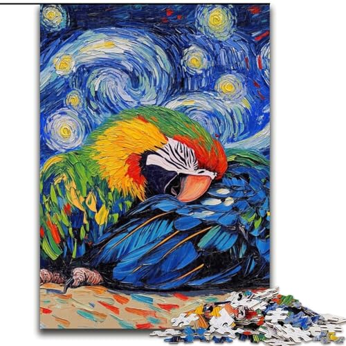 Puzzle für Erwachsene, 1000 Teile, Papagei-Nachthimmel, aus Holz, lustiges Geschenk und Aktivität für zu Hause, 50x75cm, Geburtstagsparty für Männer und Frauen Puzzle für Erwachsene, 1000 Teile, Papagei-Nachthimmel, aus Holz, lustiges Geschenk und Aktivität für zu Hause, 50x75cm, Geburtstagsparty für Männer und Frauen von MrChunlong
