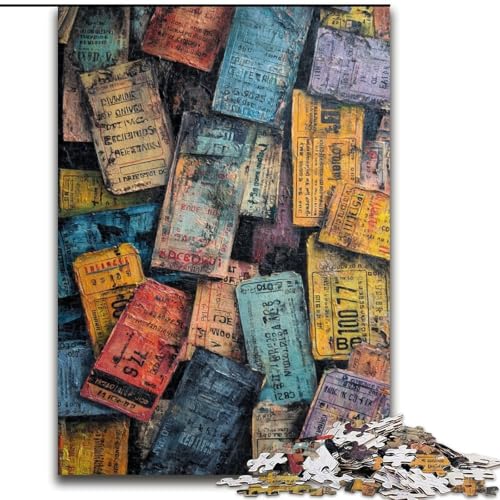 Puzzle für Erwachsene, 1000 Teile, Paris-Collage, Familienunterhaltungsspielzeug, ganze Familie, ab 14 Jahren (Größe 50x75cm) von MrChunlong