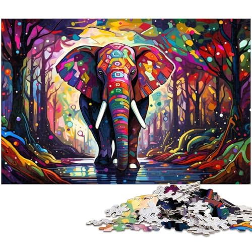 Puzzle für Erwachsene, 1000 Teile, Psychedelischer Elefant, unmögliches Puzzle für Erwachsene, ideal für Familienspaß, Entspannung, 26x38cm/10,23x14,96 Zoll Puzzle für Erwachsene, 1000 Teile, Psychedelischer Elefant, unmögliches Puzzle für Erwachsene, ideal für Familienspaß, Entspannung, 26x38cm/10,23x14,96 Zoll von MrChunlong