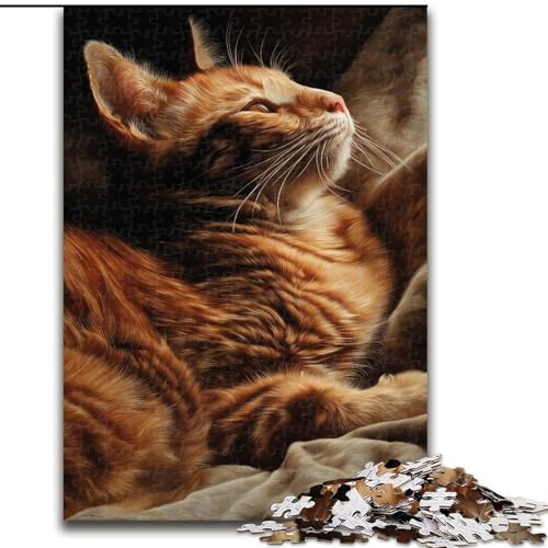 Puzzle für Erwachsene, 1000 Teile, Puzzle Art Cat, Lernspielzeug für Erwachsene, ganze Familie ab 14 Jahren (Größe 26x38cm) von MrChunlong
