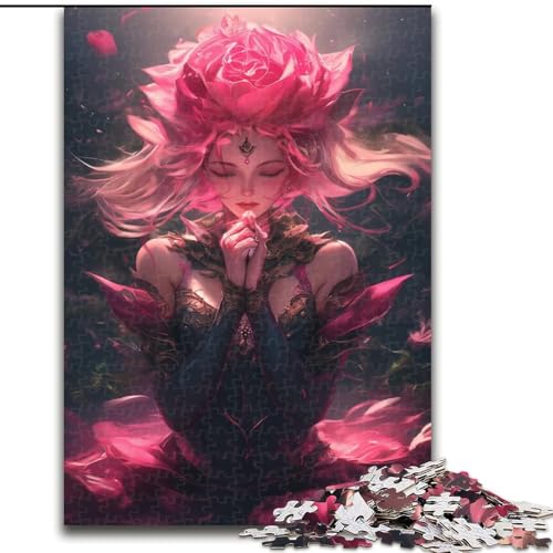 Puzzle für Erwachsene, 1000 Teile, Rosenmädchen, Lernspielzeug, einzigartige Geburtstags- und Geschenkideen für Kinder ab 14 Jahren (Größe 50x75cm) von MrChunlong