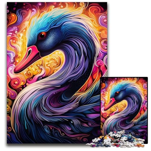 Puzzle für Erwachsene, 1000 Teile, Schwarzer Schwan, Puzzle für Erwachsene, schwieriges Denkspiel für Jugendliche, 26x38cm/10,23x14,96 Zoll Puzzle für Erwachsene, 1000 Teile, Schwarzer Schwan, Puzzle für Erwachsene, schwieriges Denkspiel für Jugendliche, 26x38cm/10,23x14,96 Zoll von MrChunlong