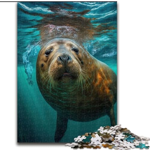 Puzzle für Erwachsene, 1000 Teile, Seelöwe, aus Holz, Kinder ab 14 Jahren, 50x75cm, anspruchsvolles Denkspiel – entspannendes Spielzeug für Teenager von MrChunlong