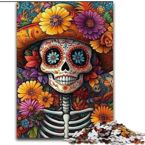 Puzzle für Erwachsene, 1000 Teile, Skelett, Spiele, Spielzeug, Geschenk, einzigartige Geburtstags- und Geschenkideen für Kinder ab 14 Jahren (Größe 26x38cm) von MrChunlong