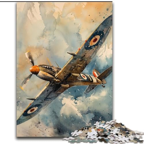 Puzzle für Erwachsene, 1000 Teile, Spitfire-Flugzeug, Spiele, Spielzeug, Geschenk, einzigartige Geburtstags- und Geschenkideen für Kinder ab 14 Jahren (Größe 26x38cm) von MrChunlong