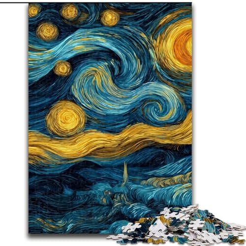 Puzzle für Erwachsene, 1000 Teile, Sternenhimmel, hilft dem Gehirn, süchtig machendes Spielzeug zu trainieren, um Geduld zu fördern und das Gedächtnis zu verbessern (Größe 50x75cm) von MrChunlong