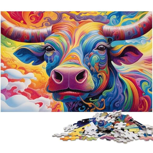 Puzzle für Erwachsene, 1000 Teile, Tier-Büffel-Puzzle für Erwachsene, hochschwieriges Denkspiel für Jugendliche, 26x38cm/10,23x14,96 Zoll Puzzle für Erwachsene, 1000 Teile, Tier-Büffel-Puzzle für Erwachsene, hochschwieriges Denkspiel für Jugendliche, 26x38cm/10,23x14,96 Zoll von MrChunlong