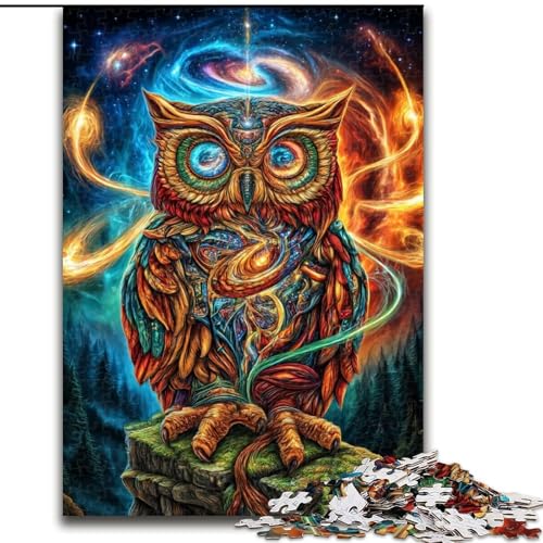 Puzzle für Erwachsene, 1000 Teile, Tier-Fantasie-Eule, Lernspielzeug für Erwachsene, ganze Familie ab 14 Jahren (Größe 50x75cm) von MrChunlong